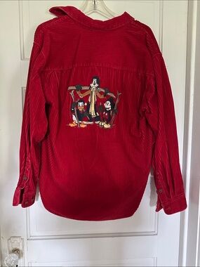 The Disney Store Y2K Red Corduroy popover
